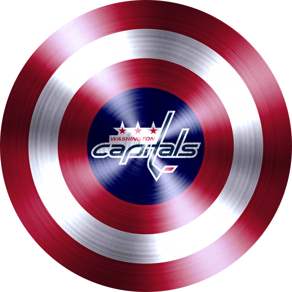 Captain American Shield With Washington Capitals Logo vinyl decal